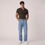 Straight Fit Denim - Ice Blue